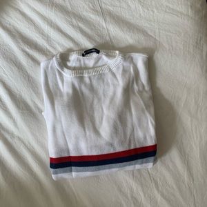 brandy melville • tricolor striped sweatshirt